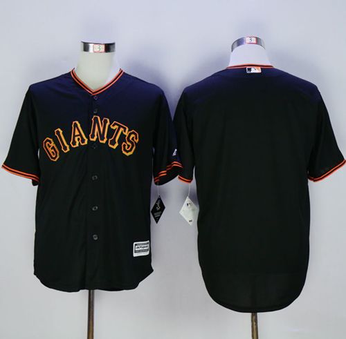 Giants Blank Black New Cool Base Fashion Stitched MLB Jersey